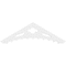 Ekena Millwork Pitch Wellington Architectural Grade PVC Gable Pediment, 36"W x 10 1/2"H x 1"P (7/12) GPP036X011X100WEL - alternate 4
